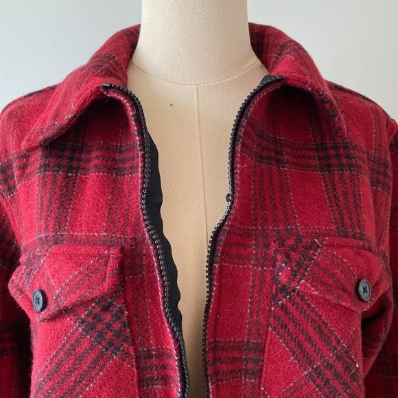 Woolrich Red Plaid Jacket with Zipper (Large) - Picture 8 of 15
